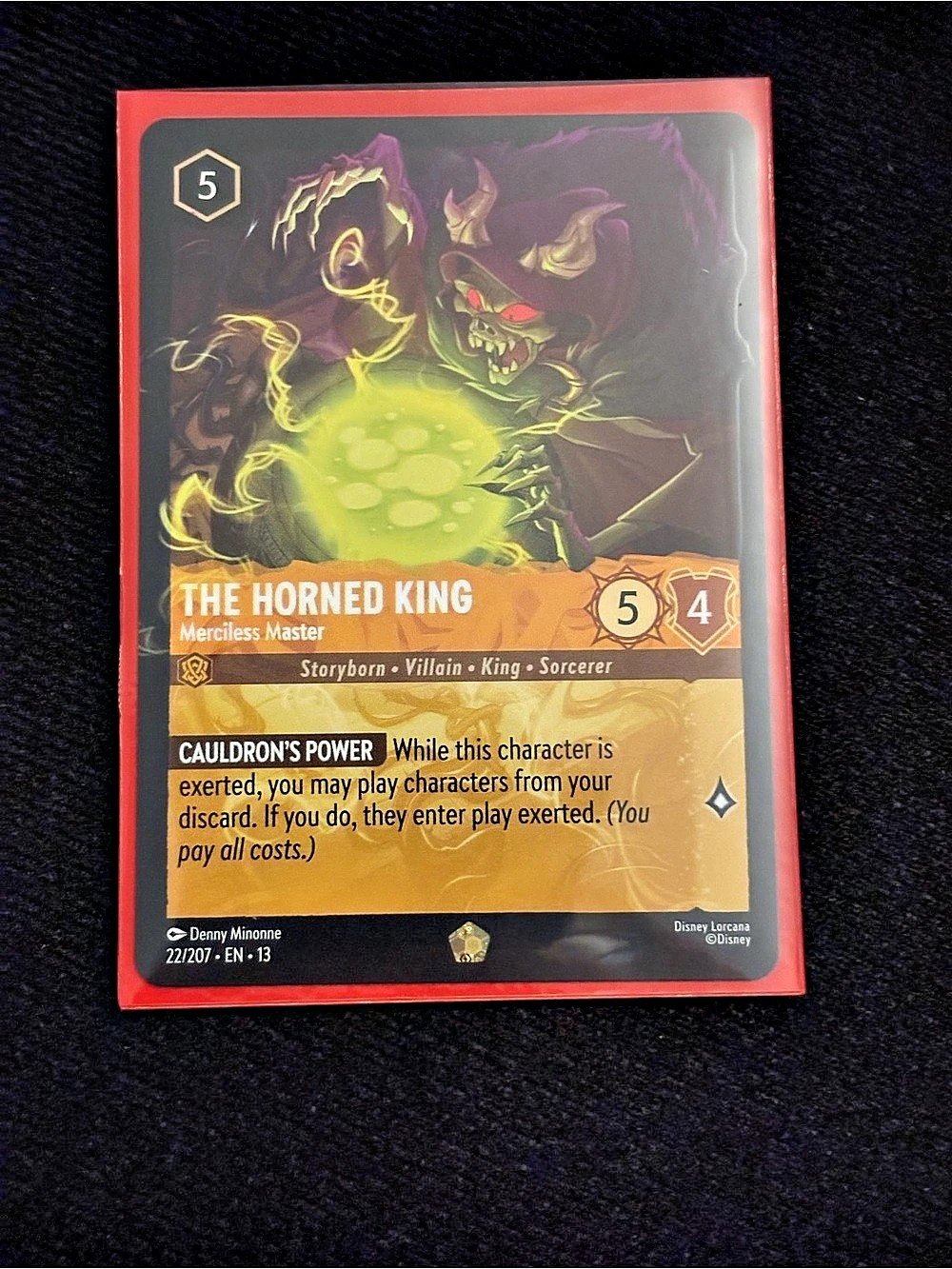 Disney The Horned King Lorcana Trading Card Like New